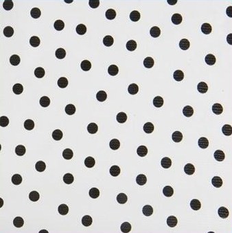 Toile cirée à pois noir fond blanc[Lunares black] KITSCH KITCHEN